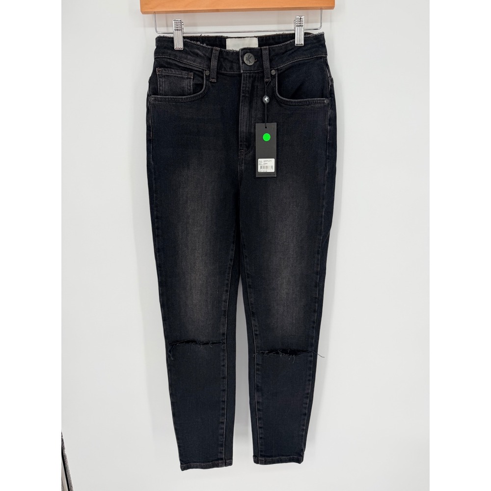 One Teaspoon Super High Waist Freebirds‎ II Skinny Jeans Faded Black 26